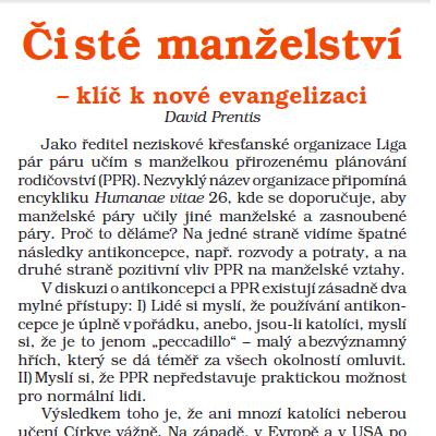 Čisté manželství - klíč k nové evangelizaci