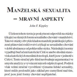 Manželská sexualita - mravní aspekty