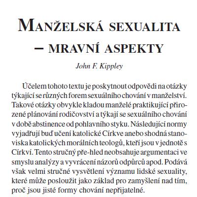 Manželská sexualita - mravní aspekty